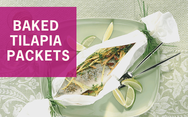 Baked tilapia packets